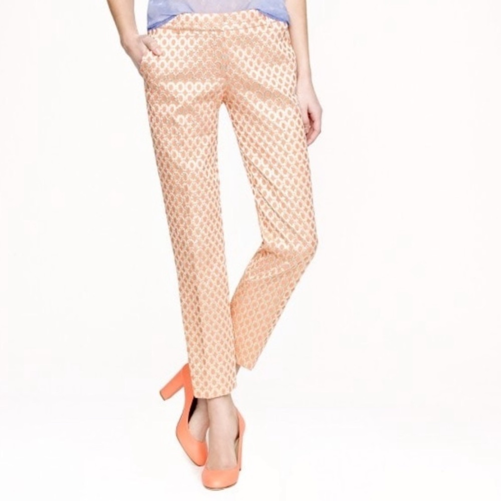 J.Crew Collection Cafe Capri Gilded Dot Brocade